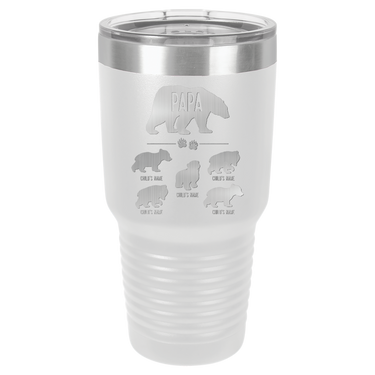 Papa Bear with 5 Cubs Flask Tumbler
